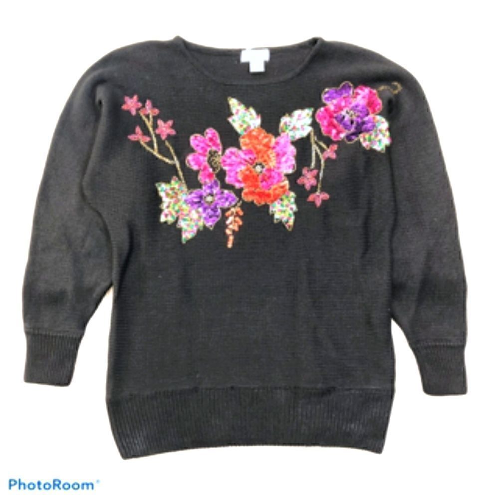 Vintage Victoria Jones Sequined Sweater. Size L.